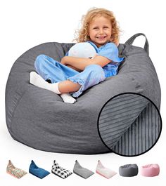 PRICES MAY VARY. Strong Corduroy Stylish Seat, Smart Storage - A dream come true for parents who struggle with their kids' toy collection, these stuffed animal bean bag chair Stuffie Seats serve as delightful beanbags for kids while utilizing stuffed animal toys, blankets, duvets, and any unused pillow or cushion as filling to make grey bean bag stuffed animal storage! Stuff It All Away - Turn these beanless bean bag covers into chairs while hiding away your child's entire animal zoo! Jumbo-size Stuffed Animal Storage Bean Bag Chairs, Grey Bean Bag, Stuffed Animal Storage Adult, Bean Bag Storage, Extra Large Bean Bag, Stuffed Animal Holder, Stuffed Animal Bean Bag, Cool Bean Bags, Large Bean Bag Chairs