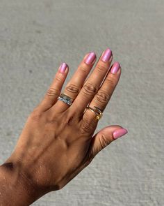 Shiny, sleek, and stunning in pink💅 Pink Nails, Sleek, Nails, Pink