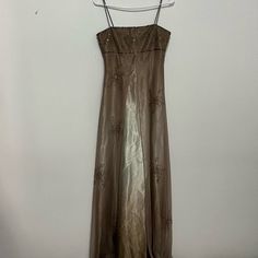 -Beautiful Beading -Size 5/6 Embellished Beige Evening Dress For Formal Occasions, Beige Embellished Evening Dress For Formal Occasions, Formal Embellished Beige Evening Dress, Formal Beige Embellished Evening Dress, Formal Beaded Silk Dress, Whimsigoth Prom Dress, Prom Dresses 90s, Vintage Prom Dresses 90s, Vintage Prom Dresses