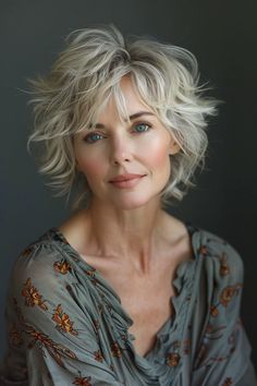 50 Shaggy Hairstyles for Women over 50 with Fine Hair Longer Pixie Haircut Fine, Pixie Haircut Fine, Longer Pixie, Medium Shag Hairstyles, Shaggy Hairstyles, Fine Hair Styles For Women, Chic Hairstyle, Longer Pixie Haircut, Short Shag Haircuts