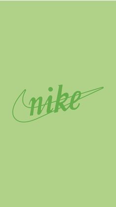 the nike logo on a green background