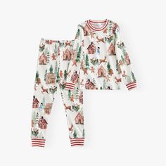 Baby Christmas Pajamas, Knit Pajamas, Gingerbread Family, Santa Pajamas, Sweetest Dreams, Gingerbread Party, Christmas Pajamas Kids, Matching Pjs