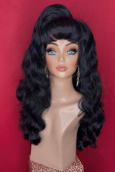 Lace front wigs and wigs with bangs, ideal for drag queens, cosplay characters, party celebrations, theatre, and wigs for women. SHIPPING UPGRADES AVAILABLE EXPRESS HANDLING (1-2 DAYS, $75) EXPEDITED HANDLING (3-5 DAY, $50) STANDARD (APPROX. 2 WEEKS, FREE)  READ BEFORE YOU BUY! ALL SALES ARE FINAL, NO EXCEPTIONS!  If you chose to purchase without reading the following listing information, you will NOT be refunded. By purchasing this item, buyer agrees without exception to all Terms of Service: ALL SALES ARE FINAL. NO REFUNDS, EXCHANGES WELCOME*. NO CANCELLATIONS AFTER PURCHASE. ITEM DESCRIPTION Handcrafted & made to order. Lace-front styles are already cut.  Shipped ready for immediate wear. May require touch-up upon receipt. Choose from multiple color options. Lace front or non-lace avail 80s Glam Hair, Movie Hairstyles, 80s Wig, Natural Curly Wig, Drag Wigs, Les Nereides, Halloween Day, Wig With Bangs, Curly Wig