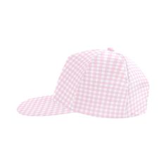 Baseball Cap, Pink Gingham Hat, Women's Baseball Cap, Pink Baseball Cap, Baseball hat, Unisex cap, Retro Cap, Retro Style Hat, Fashion Hat Handmade to order. Designed in California. Hand Sewn overseas. A cute design I created that was inspired by the gingham print in the 50s! A unique retro style baseball fashion cap find. Great for everyday use or as a fashion statement. Material: Chino Cotton Twill, Adjustable Snapback Strap All-Over Printing. Size: Brim: 2.95"; Crown: 5.12"; Circumference: 23 White Curved Brim Hat For Picnic, Plaid Adjustable Curved Brim Hat, Plaid Cap One Size Fits Most, Adjustable Plaid Hat With Curved Brim, Adjustable Flat Brim Hat For Picnic, Casual Gingham Hats With Curved Brim, Casual Adjustable Gingham Hat, Adjustable Plaid Cap, Adjustable Plaid Flat Cap