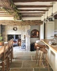 the kitchen is clean and ready to be used for cooking, dining or as an entertaining area