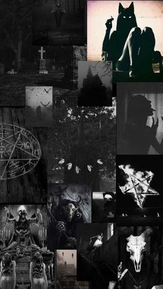 a collage of black and white images