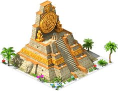 an image of a pyramid with a clock on it