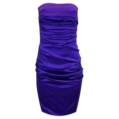 Dolce & Gabbana Silk Ruched Dress Purple strapless dress designed in ruched bodycon fit. Featuring mini length and Concealed zip fastening to rear. Size – 42IT Condition – Good (Some pulls to the fabric) Composition – 96% Silk, 4% Elastane Purple Strapless Dress, Chic Closet, Black Baby, Dress Purple, Ruched Dress, Dolce & Gabbana, Purple Dress, Strapless Dress