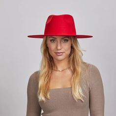 Rancher Vivid | Womens Colored Felt Fedora Hat is perfect for women who want to make a bold statement. Crafted from wool felt with a wide brim, its vibrant colors and sleek design add a pop of style to any look. Material: Wool Felt Shape: Tear Drop Western Trim: No Trim Brim size: 3 1/2" Crown height: 4 1/8" Sweatband: Adjustable Velcro Sweatband Imported Straw Cowgirl Hat, White Cowboy Hat, Brown Cowboy Hat, Hats For Big Heads, American Hat Makers, Leather Cowboy Hats, Black Cowboy Hat, Patriotic Hats, Outback Hat