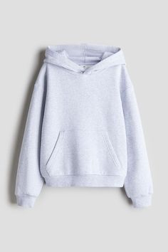 Oversized sweatshirt hoodie with soft  brushed inside. Jersey-lined  wrapover hood  dropped shoulders  long sleeves  and a kangaroo pocket. Ribbing at cuffs and hem. Solid Color Sweatshirts, Nike Hoodie Outfit Aesthetic, Pastel Yellow Hoodie, Back To School Clothing Essentials, Hoodie H&m, Sweatshirt Plain, Hoodies For School, Oversized Grey Hoodie, Where To Buy Hoodies Tiktok