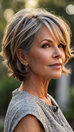 Stylish Short Hairstyles for Women Over 50 Short Hairstyle Ideas, Chic Short Hair, Hairstyles For Women Over 50, Messy Short Hair, Latest Hair, Haircut And Color, Short Hairstyle, Women Over 50, Style At Home