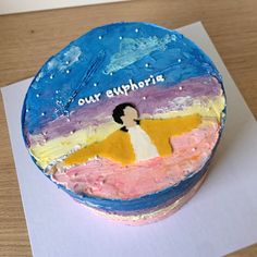 a cake that has been decorated to look like a woman's body and the words our euphria on it