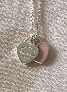 Tiffany And Co Pink, Girly Bracelets, Tiffany And Co Necklace, Indie Jewelry, Heart Tag, Pink Girly Things, Stacked Jewelry, Tiffany And Co