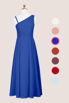 a dress on a mannequin with different colors