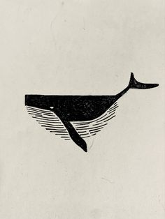 a black and white drawing of a whale