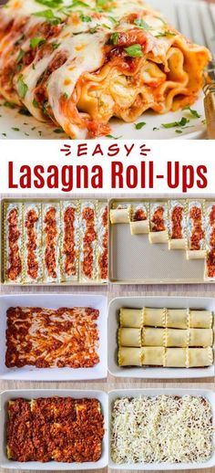 lasagna roll - ups are easy to make and so delicious