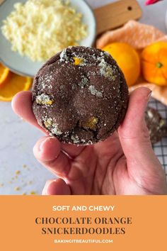 soft and chewy chocolate orange snickerdoodle cookies are the perfect treat for breakfast