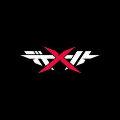 the x logo on a black background with red and white letters that spell out it