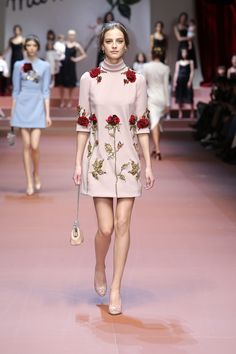 Dolce & Gabbana Women Fall Winter 2015 2016 Fashion Show Haute Couture Style, Dolce E Gabbana, 2016 Fashion, Fall 2015, Milan Fashion Week, Short Dress