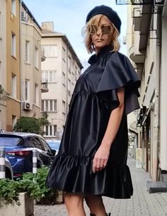 A puff sleeve taffeta dress in black is a perfect dress for everyone.  This black babydoll dress is the perfect black dress for every occasion.  You can dress this up with some booties or heels or dress it down with some cute sneakers.  The perfect mix of comfort and extravagance, this black dress/shirt is all you need in the hot weather. https://www.etsy.com/shop/RenatteShop * Size Chart The item from the picture is size S. XS (US 2, UK 6) Bust: around 33.5" / 85 cm Waist: around 26" / 66 cm Hips: around 36" / 91 cm Height: 5'3" / 160 cm S (US 6, UK 10) Bust: fits Bust around 35.5" / 90 cm Waist: fits waist around 28"/ 71 cm Hips: fits hips around 38"/ 97 cm Height: 5'5" / 165 cm M (US 10, UK 14) Bust: around 37.5" / 95 cm Waist: around 30"/ 76 cm Hips: around 40"/ 102 cm Height: 5'6" / 1 Taffeta Dresses With Gathered Sleeves, Satin Ruffle Puff Sleeve Dress, Evening Puff Sleeve Satin Dress With Ruffles, Black Puff Sleeve Dresses With Gathered Sleeves, Black Dresses With Gathered Puff Sleeves, Puff Sleeve Taffeta Dress For Party, Black A-line Puff Sleeve Dress For Evening, Black Mini Dress With Gathered Sleeves For Spring, Voluminous Ruffle Hem Dress For Party