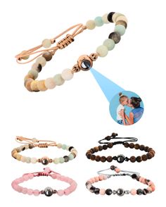 PRICES MAY VARY. ✅ 𝐏𝐄𝐑𝐒𝐎𝐍𝐀𝐋𝐈𝐙𝐄𝐃 𝐂𝐇𝐀𝐑𝐌: Elevate your style with our unique bracelet, offering a one-of-a-kind photo pendant. Tailored to celebrate moments, this piece marries fashion with heartfelt memories, becoming more than just an accessory but a treasure. ✅ 𝐕𝐈𝐁𝐑𝐀𝐍𝐓 𝐕𝐀𝐑𝐈𝐄𝐓𝐘: Dive into a world of 60 exclusive combinations! Mix and match from six rope hues, three projection stones, and five color options to craft a bracelet that's as unique as you. Flaunt your per Bracelet With Picture Inside, Little Gifts For Friends, Bracelet With Picture, Memory Bracelets, Gifts For Him Diy, Bracelet For Couples, Photo Projection Bracelet, Picture Bracelet, Memory Bracelet