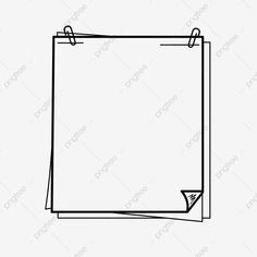 a black and white drawing of a blank paper