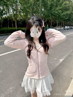 Girly Hoodie Outfit, Aesthetic Fit Pics, Girly Hoodie, Light Pink Makeup, Gyaru Pink, Coquette Gyaru, Pink Dior