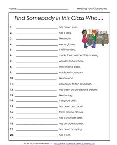 a printable worksheet with words and pictures for students to use in the classroom