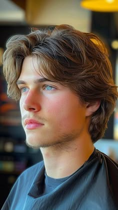 Top 50 Medium-Length Hairstyles for Men: Featuring Galleries and Videos | 50 of the Best Medium Hairstyles for Men (Gallery + Videos Included) Middle Part Haircut, Guy Haircuts Long, Mens Hairstyles Medium, Mens Hairstyles Thick Hair, Medium Length Hair Men, Men Haircut Styles, Cool Braid Hairstyles, A Haircut