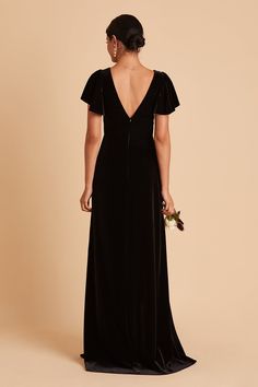 Hannah Velvet Dress - Black Academia Formal Dress, Black Formal Wedding, Black Formal Wedding Guest, Black Wedding Guest Outfits, Dark Academia Formal, Bridesmaid Dress Velvet, Black Wedding Guest Outfit, Black Wedding Guest Dress, Long Black Bridesmaid Dresses