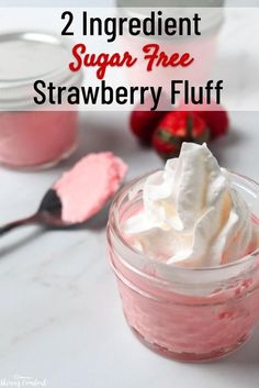 two ingredient sugar free strawberry fluff