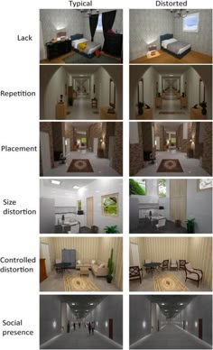 multiple images of different rooms in the same room, each with their own furniture and decor