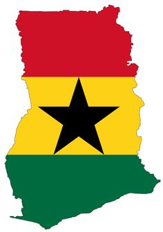 the map and flag of central african country, with a star on it's side