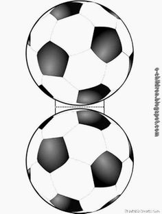 a black and white soccer ball on top of each other