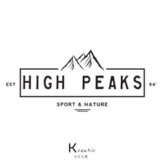 the logo for high peaks sport and nature