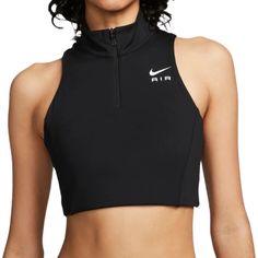 Nwt Women's Nike Dri-Fit 1/2 Zip Sports Bra. It Is Medium Support, Has Removable Cups/Pads And High Neckline. Can Be Worn As Crop Top. Nike Cropped Activewear, Nike Cropped Activewear For Sports, Athleisure Cropped Sports Bottoms, Cropped Athleisure Bottoms For Sports, Nike Bra, Nike 1, Nike Runners, High Neck Sports Bra, Nike Pro Women