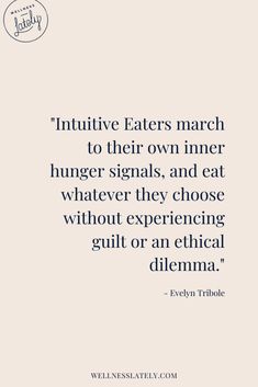 Food Guilt Quote, Quotes About Intuitive Eating, Food Freedom Quotes, Anti Diet Quotes, Diet Mindset, Hunger Cues, Healthy Eating Quotes, Food Guilt