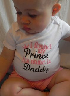 Cute onesie for a baby girl Fathers Gifts, Cute Onesie, Olivia Grace, Princess Grace, Baby Gift Sets