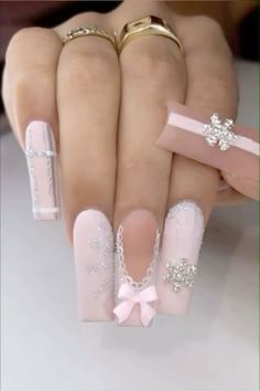 #egirl + #pfp + #hk + #cutenails Elegant Winter Acrylic Nails, Nagel Tips, Classy Acrylic Nails, Soft Nails, Unique Acrylic Nails, Bling Acrylic Nails