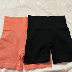 Target Colsie Biker Shorts! Black Is A Sz Xs And Coral Is A Sz S! Never Worn! Elastic Biker Shorts For Workout, Trendy Fitted Black Athletic Shorts, High Stretch Black Shorts For Spring, Trendy Black Shorts For Workout, Casual Elastic Biker Shorts For Workout, Trendy Compression Black Bottoms, Trendy High Stretch Black Shorts, Black Stretch Athletic Shorts Above Knee, Trendy Black Stretch Shorts