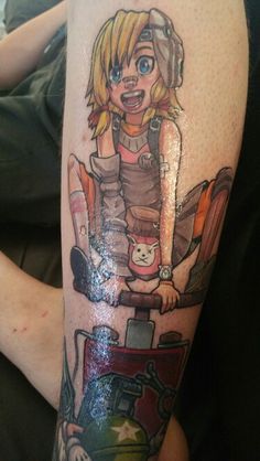 Tiny Tina Tattoo, Mindful Tattoos, Tina Tattoo, Mindful Tattoo, Scene Tattoos, Neat Tattoos, Game Tattoo, Scene Tattoo