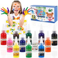 PRICES MAY VARY. 🌈【12 Washable Bright Colors】：The washable finger paint set comes 12 bright colors paint(1.05 oz). In the process of use, children's hand muscles and creativity can be trained, too. 🌍【Easy to clean】:Rich color can be applied on various surfacesand. The water-based paint can be easily washed off, keep your teens and kids mess free for their doodling and painting time. They can mix primary and secondary colors, bring kids happiness, great fun and endless creativity while doodling Kids Mess, Hand Muscles, Paint Diy Crafts, Finger Paints, Learning Art, Secondary Colors, Primary And Secondary Colors, Art Painting Supplies, Finger Paint