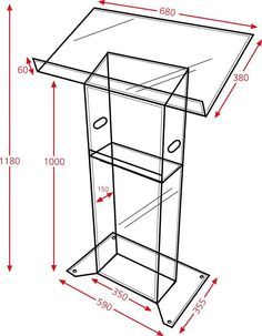 a drawing of a shelf with three shelves on each side and measurements for the top