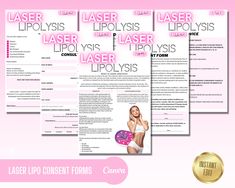 Laser Lipo Consent Forms, Bodyworkers Consultation, Sculpting Forms, Fat Lipolysis, Body Contouring, LLLT, Esthetician, Edit in Canva Access your template within minutes of purchase and edit using CANVA - Personalize your template for free directly in your browser or download the Canva app and edit on any device. ------------------------------- INCLUDED TEMPLATE ------------------------------- ✅ x6 EDITABLE Laser Lipo Client Intake Forms ✅ LIFETIME ACCESS link to customize as many times as requi Laser Lipo, Consent Forms, Canva App, Anatomy And Physiology, Body Contouring, Esthetician, Health And Safety, You Changed, Stationery Design