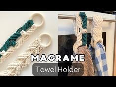 DIY Macrame Towel Holder Tutorial - YouTube Making Macrame, Towel Holders, Diy Macrame, Telegram Channel