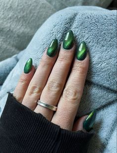 Click to see more.

50 Stunning Cat Eye Nail Designs to Captivate Any Crowd Green Sparkles Nails, Emerald Green Magnetic Nails, Green Cat Eye Acrylic Nails, Emerald Green And Black Ombre Nails, Green Cat Eye Nails Short, Emerald Green Pearl Nails, Dark Green Velvet Nails, Emerald Gel Nails, Green Jelly Cat Eye Nails