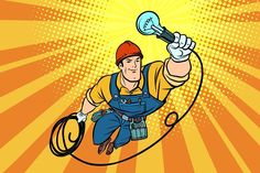 a man in overalls holding a wrench and looking up at the sky with his hand