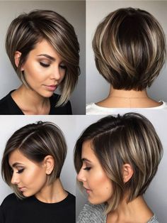 Explore the latest in women's hairstyles with our exclusive gallery & video featuring the top 50 short bob hairstyles for 2024! Whether you're into choppy layers, curly bobs, or asymmetrical cuts, we've got you covered. From classic bob haircuts to trendy 90s-inspired styles, find the perfect look for you. Don't miss out on the hottest bob hairstyles for fine hair and bob haircuts with bangs. Elevate Short Natural Hair Color Ideas, Short Hair Color For Fall, Brunette Hair Color For Short Hair, Super Short Brunette Hair, Pixie Bob Brunette, Short Red Hair Undercut, Dark Medium Length Haircut, Short Dark Bob With Highlights, Short Hairstyle Women 2025 Trends