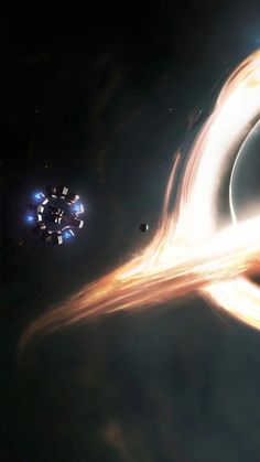 an artist's impression of two black holes in space