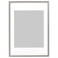 a white frame with a gray border on the bottom and an empty square in the middle